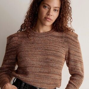 Madewell Space dyed Brown Sweater XL cotton‎ wool alpaca